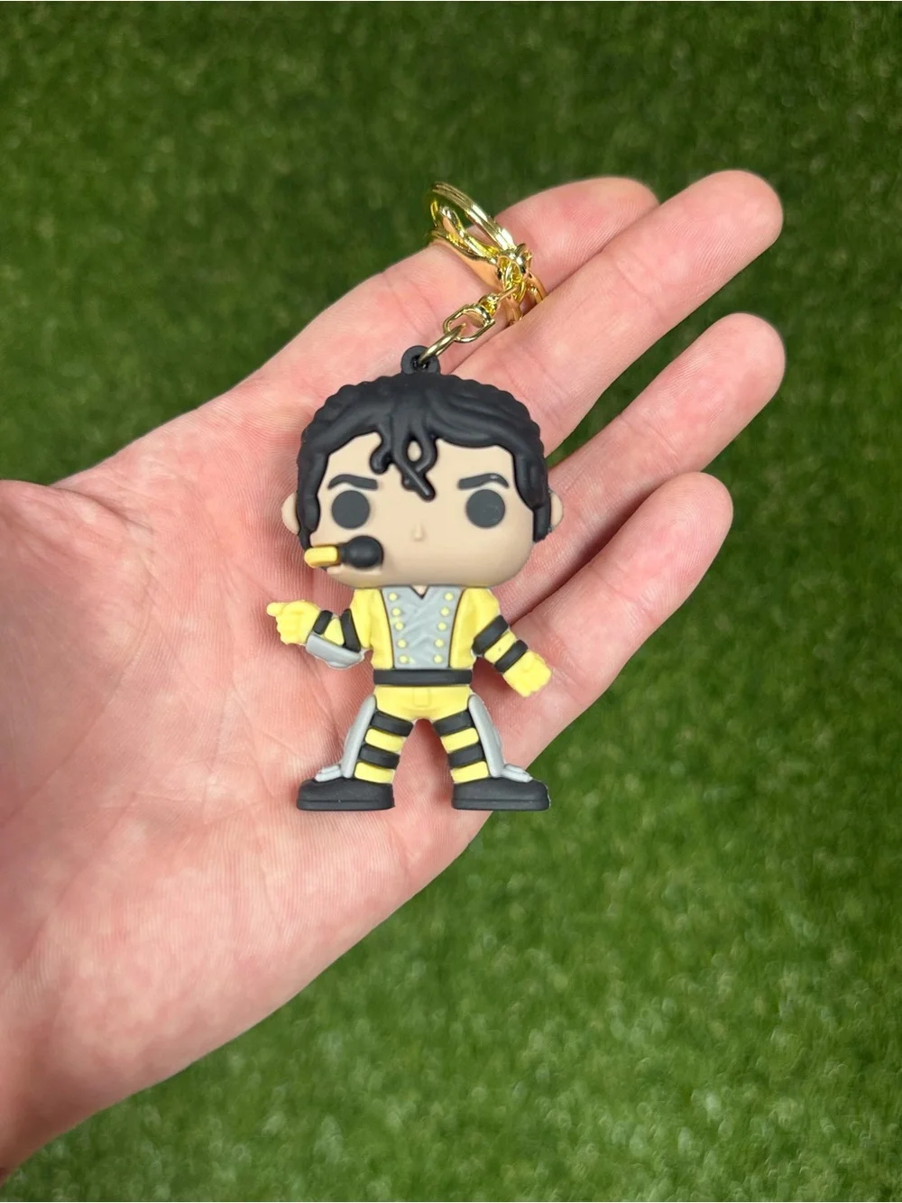 Yellow Michael Jackson Keychain - Kids Accessories